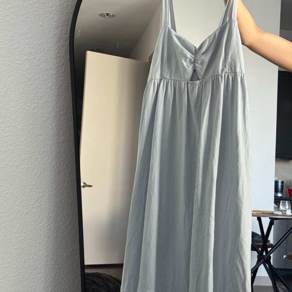 Zara Light Gray Strappy Top Size L